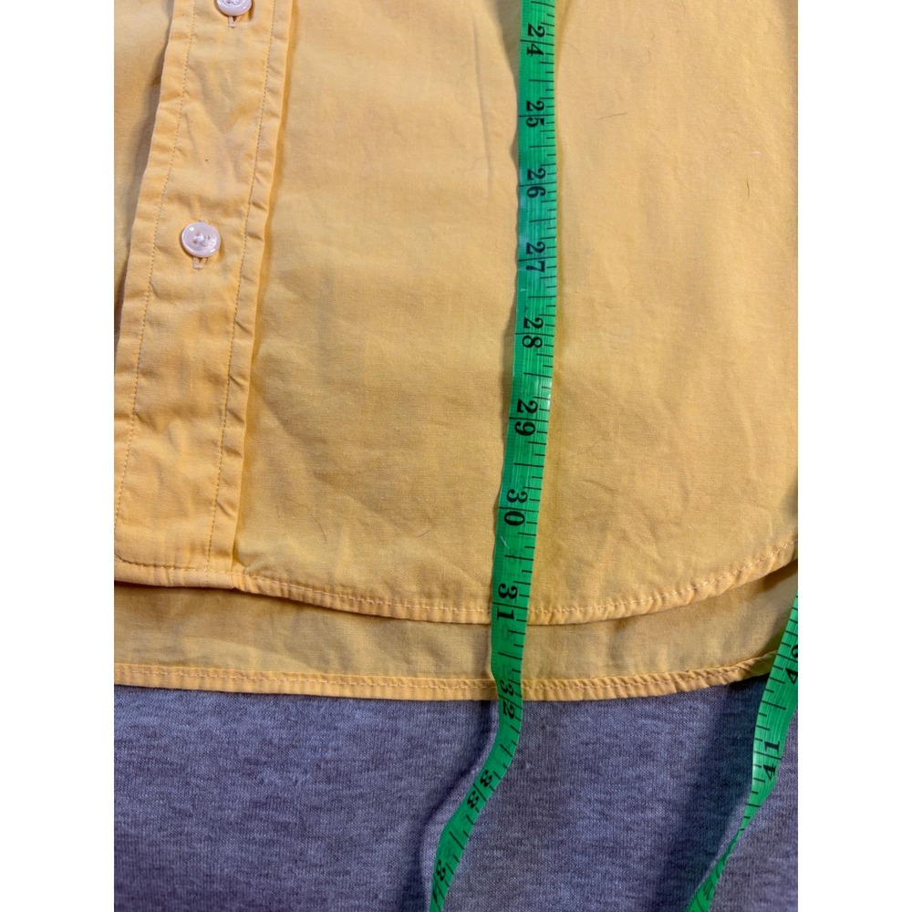 Vintage Burberrys of London Mens Yellow Cotton Button Down Shirt Large USA Made - Picture 11 of 15